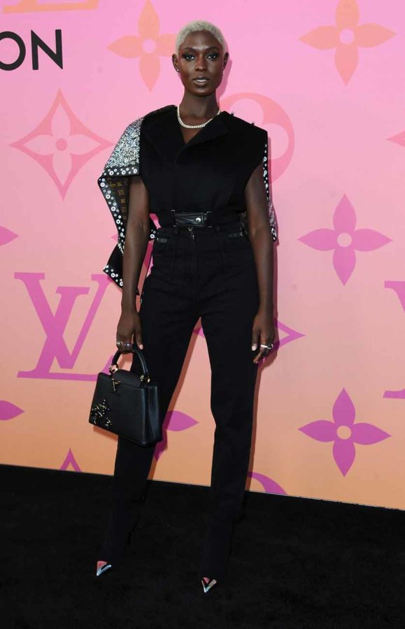 Millie Bobby Brown arrives at the unveiling of Louis Vuitton X