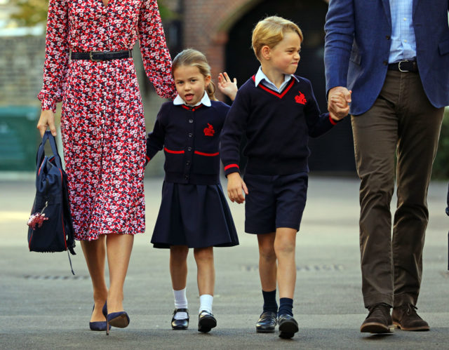 Princess Charlotte First Day of School William Kate Michael Kors Prince George