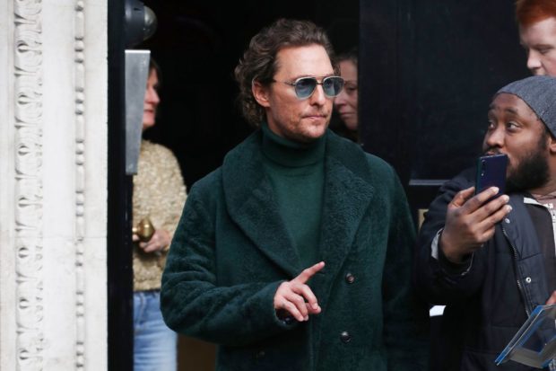 Matthew McConaughey out and about, London, UK - 11 Dec 2019