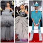 Ariana Grande Couldn&#8217;t Decide Between Her Two Giant Grey Gowns at the Grammys, So She Wore Both