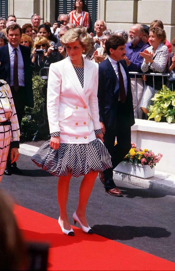 princess diana cannes dress The Story Behind Princess Diana's 1987 Ice-Blue Cannes Dress