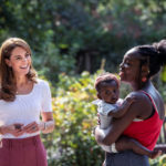 Kate Goes (Kinda) Casual to Talk to a Very Cute Baby in a Garden