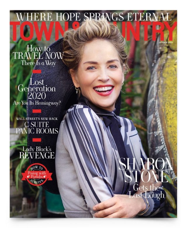 sharon stone october town and country cover-1600286277