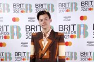 Harry Styles Popped By to Collect a BRIT in Brown