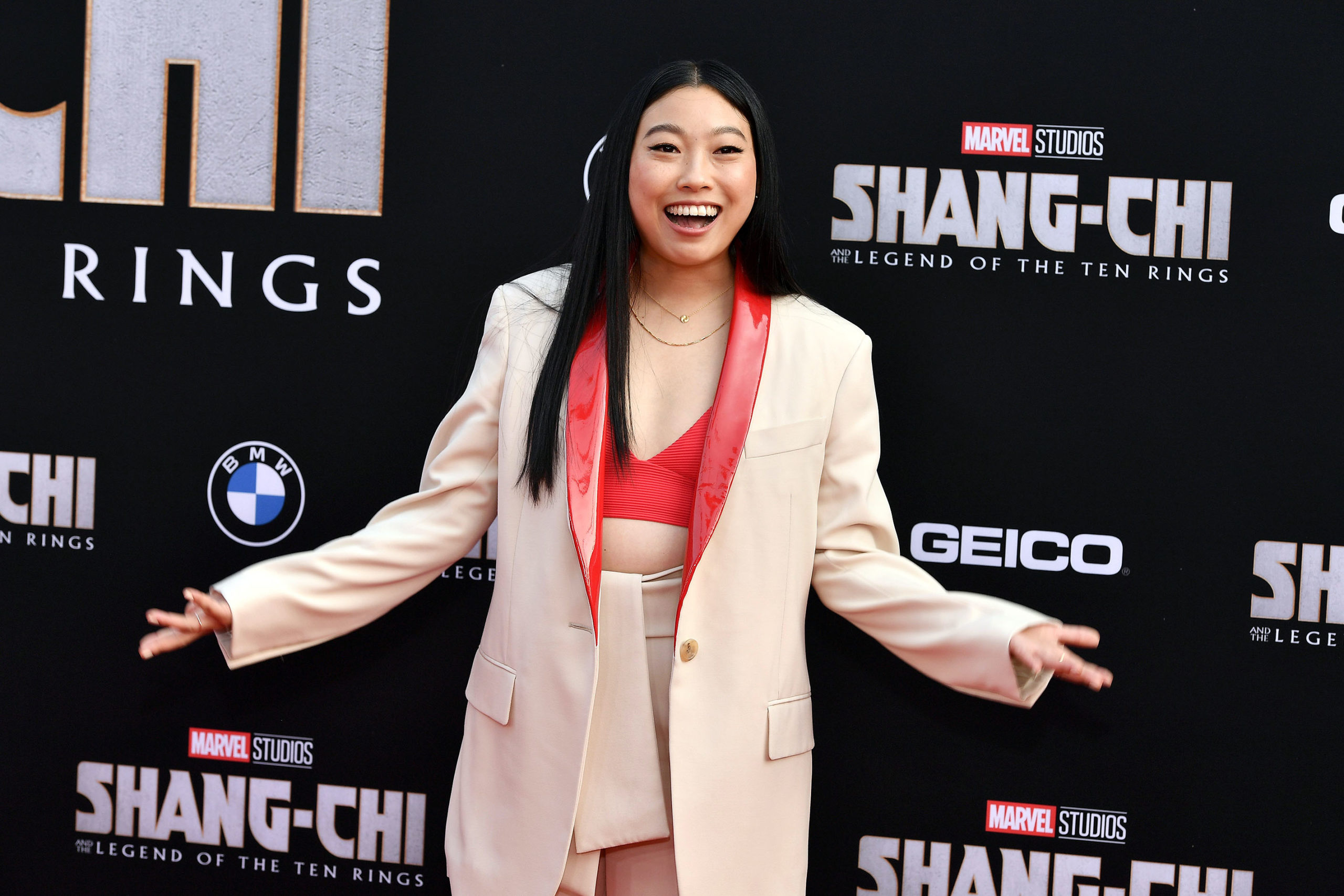 Awkwafina Wore a Rad Suit to the Premiere of Shang-Chi and The Legend ...