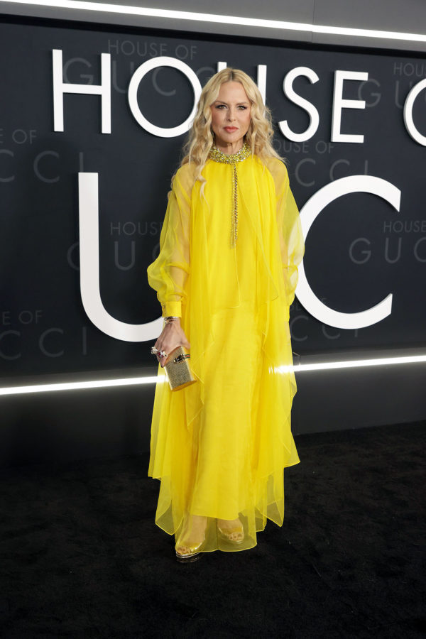 Rachel Zoe is a ray of sunshine in a bright yellow caftan-style
