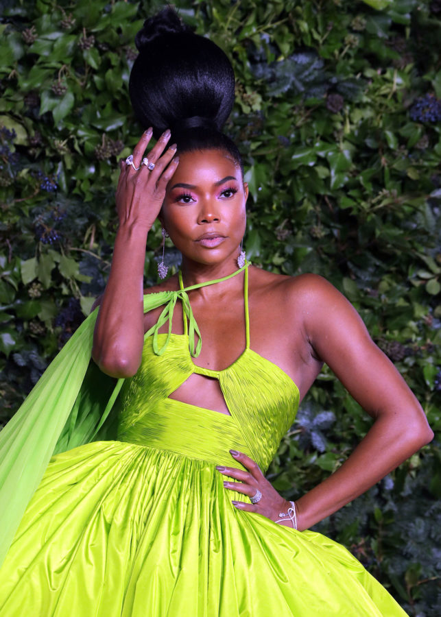 gabrielle union green dress Gabrielle Union wearing Michael Kors and Tiffany & Co. for the met gala, styled by @thomaschristos