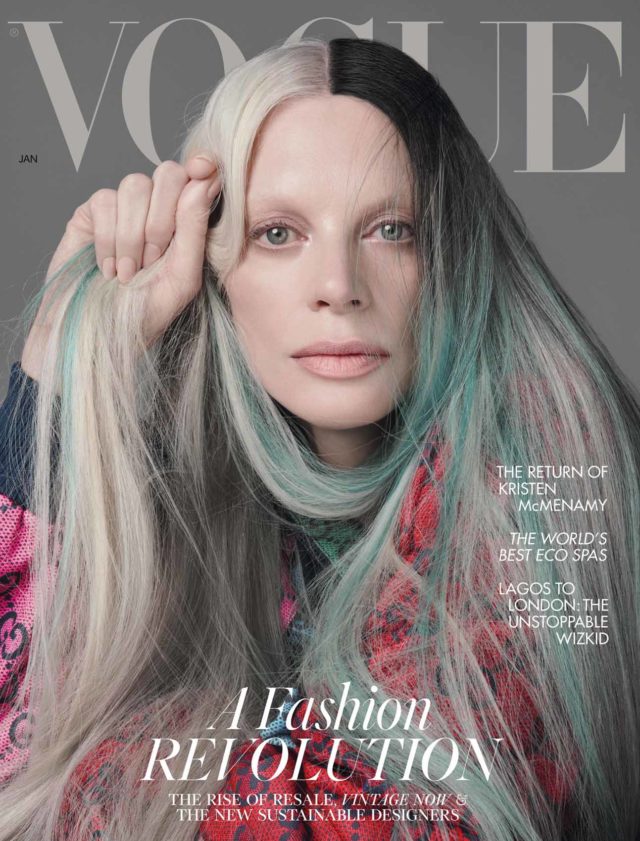 ONLINE - Kristen McMenamy British Vogue Cover Jan 2022-1639528747