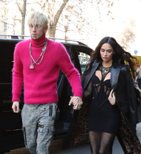Megan Fox shows her new engagement ring with Machine Gun Kelly out and about in Milan, Italy - 14 Jan 2022