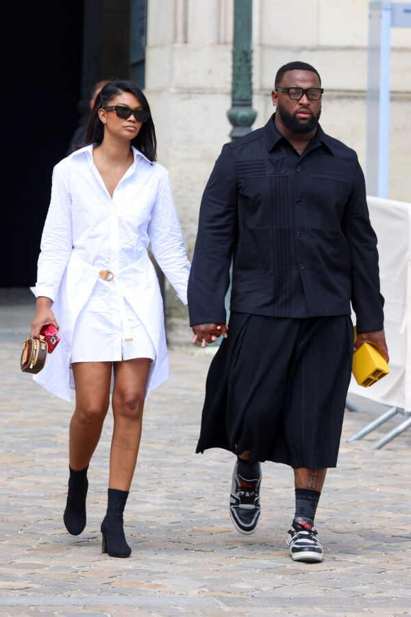 Chanel Iman and Davon Godchaux - Louis Vuitton Arrivals - 8