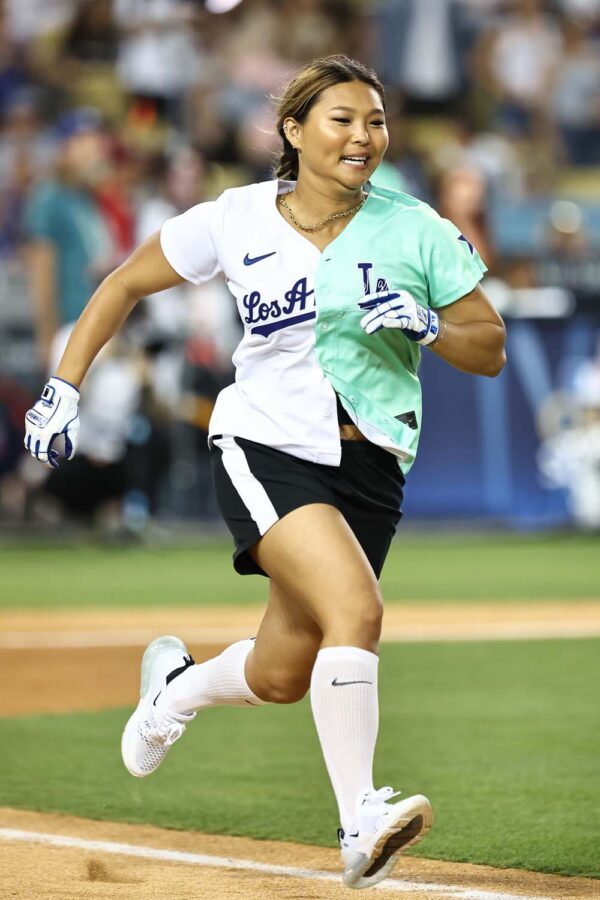 Simu Liu attends the 2022 MLB All-Star Week Celebrity Softball