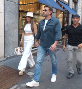 Jennifer Lopez and Ben Affleck arrive by surprise at Brunello Cucinelli, Milan, Italy - 25 Aug 2022