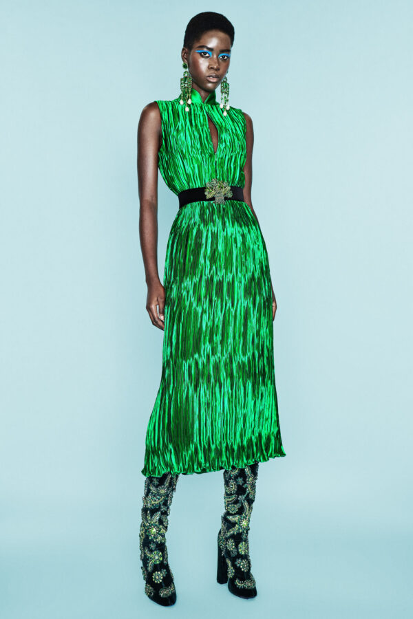 andrew gn green dress Andrew GN crystal embellished crepe gown, green – Plus One Dress Hire main image 1