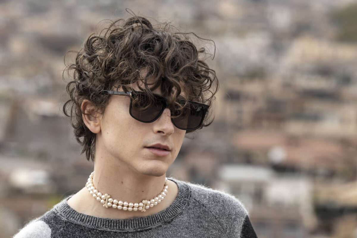 Timothee Busts Out Grandma's Pearls in Rome - Go Fug Yourself