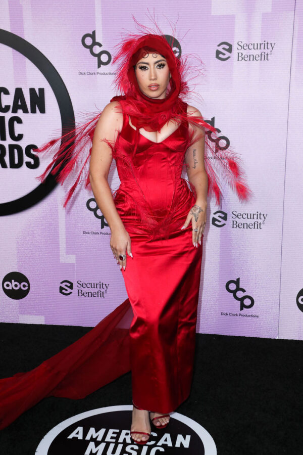 Lori Harvey's Red Alaïa Hooded Dress at Beyoncé's Party