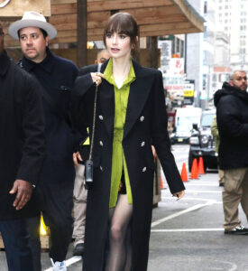 Lily Collins Out and About, New York, USA - 15 Dec 2022