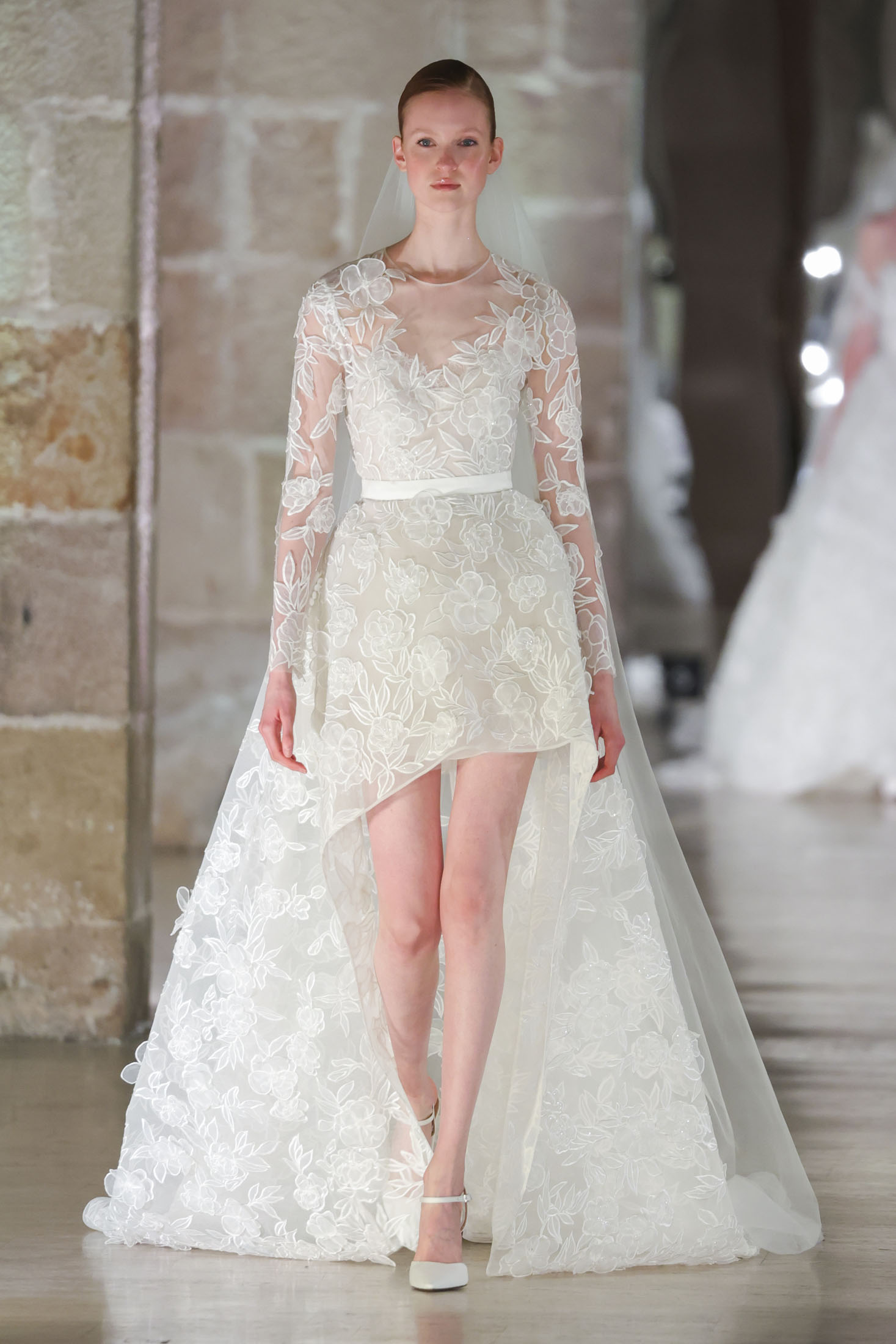 Elie Saab Short White Lace Dress