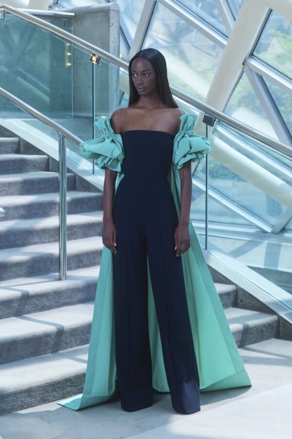 green emerald velvet dress Greta Constantine