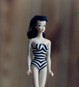 Classic looks: Barbie has changed little from the original; left to the most recent edition. An exte