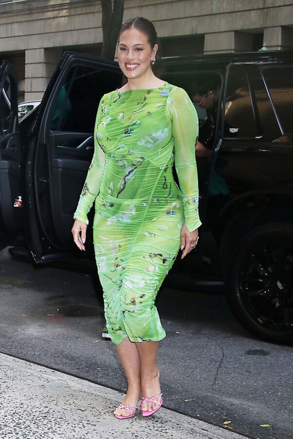 ashley graham green dress Ashley Graham Partners with PrettyLittleThing to Release Clothing Line