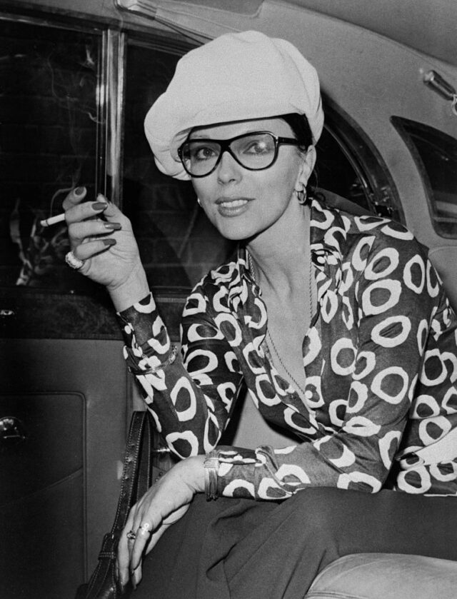 Actress Joan Collins Arriving at Airport