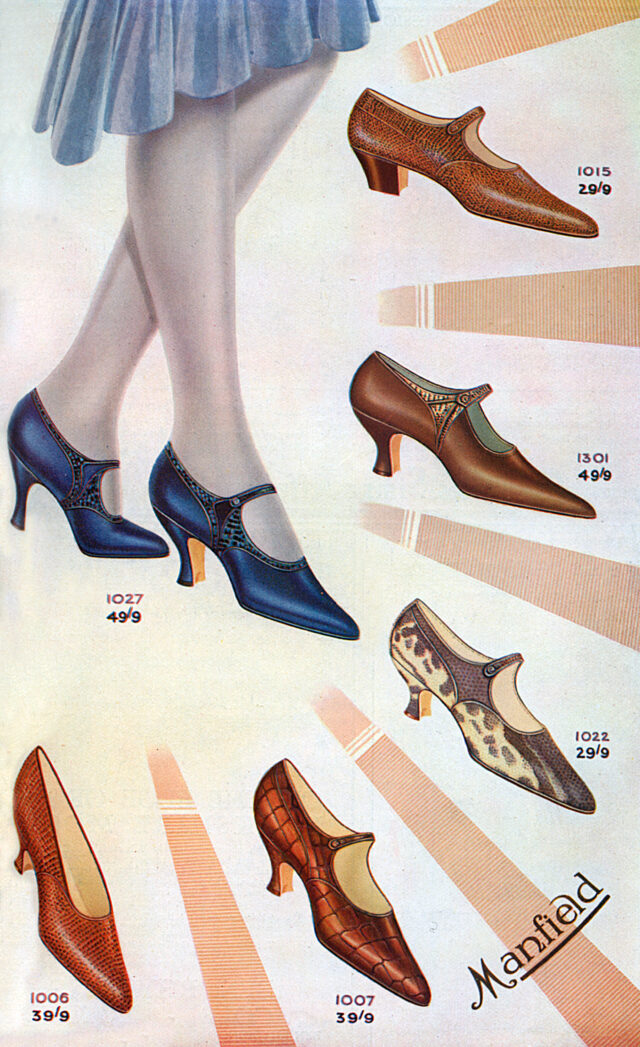 Manfield Shoes Advertisement, 1929