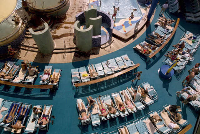 Sunbathers on Cruise Ship Deck