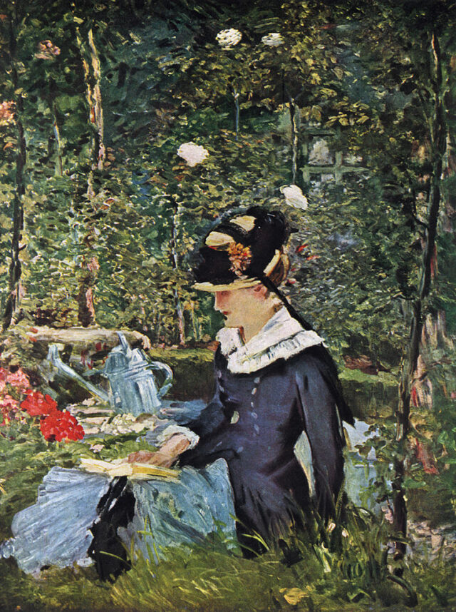 'Young Girl on the Threshold of the Garden at Bellevue', 1880.Artist: Edouard Manet
