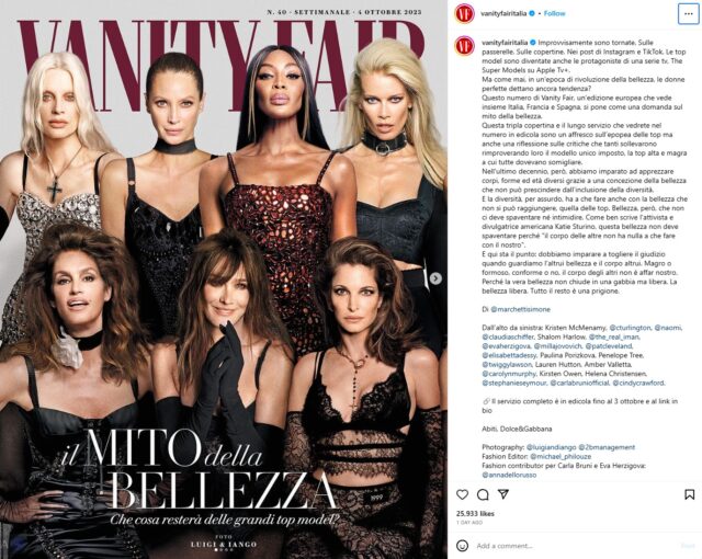 Can you name all the supermodels on the new Vanity Fair cover? One