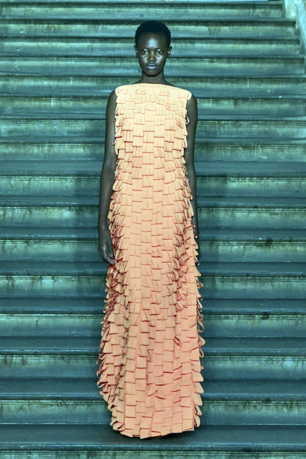 strapless open back dress Orange Shimmer | Vegan Nail Polish main image 0