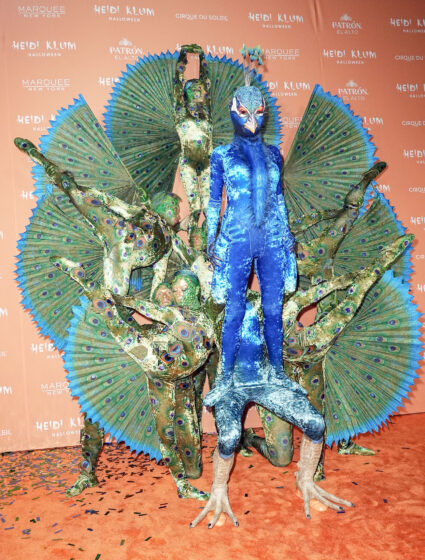 Heidi Klum Was a Giant, Plumed Peacock This Halloween - Go Fug Yourself