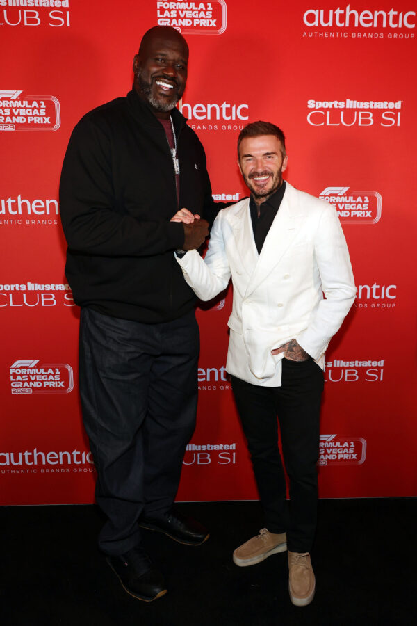 The Las Vegas Grand Prix attracts a star-studded field, including David Beckham and Shaquille O'Neal of the Los Angeles Lakers