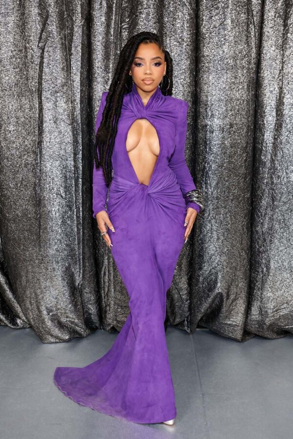 chloe bailey purple dress Chlo Bailey X Handsome Stockholm: Colour Purple Premiere