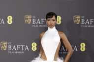 Taylor Russell Cuts a Dramatic Figure in White at the BAFTAs