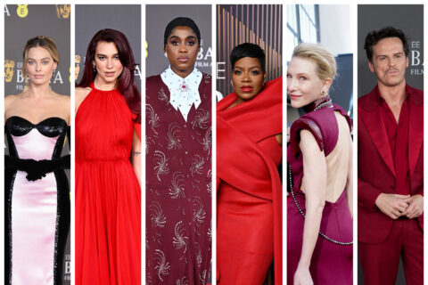 The Pink, Purple, and Red Looks at the BAFTAs Included at Least One Cape and One Cardigan