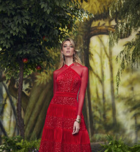 Friends, Once Again, I Bring You: Tadashi Shoji’s Designs In a Deeply Fake Forest