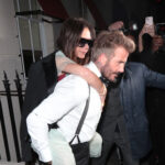 Becks Gave Posh a Piggyback Ride Out of Her 50th Birthday Party