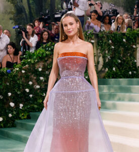 Brie Larson Looked Lightly Miserable in Purple…