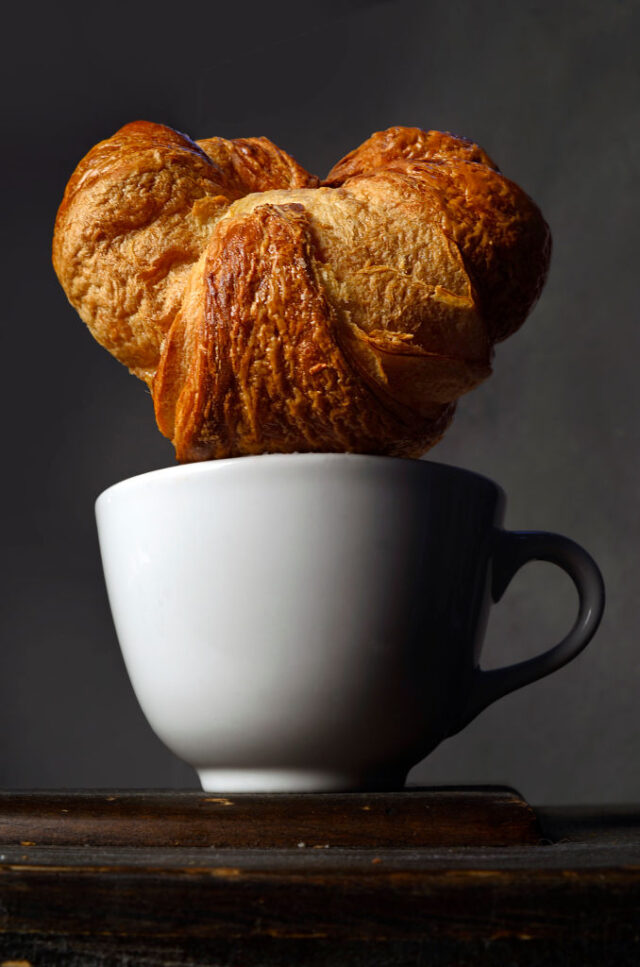 Croissant & Coffee Cup