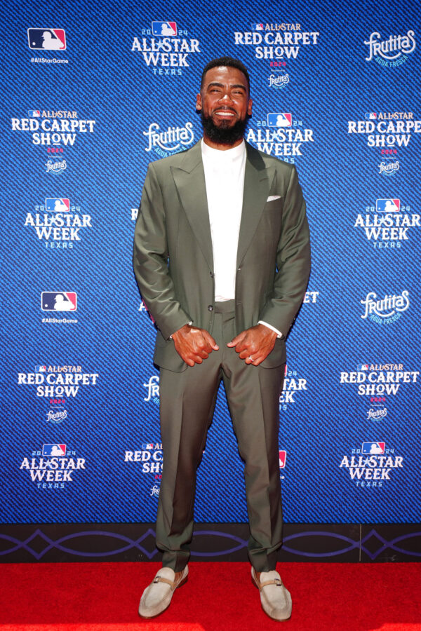 Teoscar Hernández #37 of the Los Angeles Dodgers - Star Red - 31