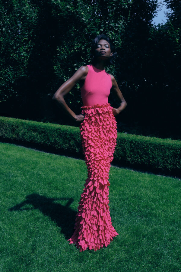 greta constantine green dress Paulson Ruched Midi Dress by Greta Constantine main image 1
