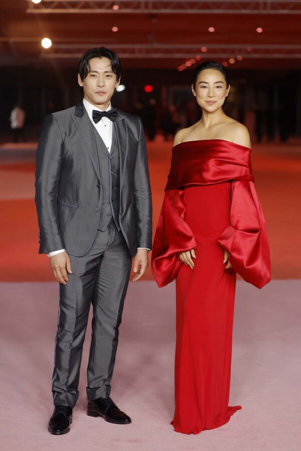 Greta Lee in Loewe - 81st Annual Golden - 2