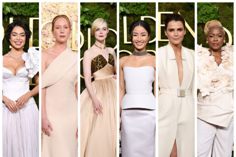 The Folks Wearing White at the 2025 Golden Globes Included More 3-D Flowers Than Anticipated