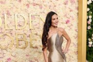 Demi Moore Scored Her First Golden Globe in a Glorious Gold Gown