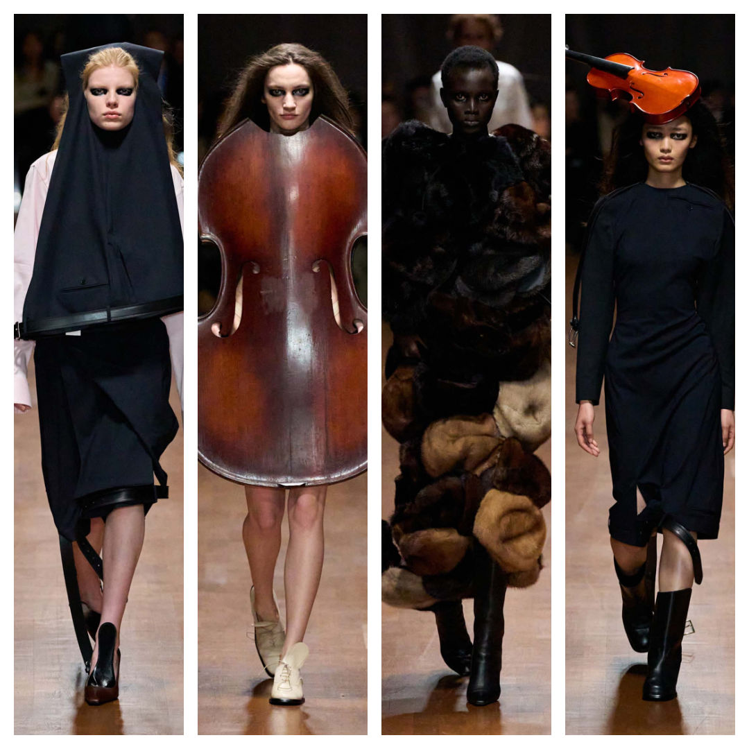 cello dress fashion week Hodakova Sent a Human Cello Down The Runway - Go Fug Yourself
