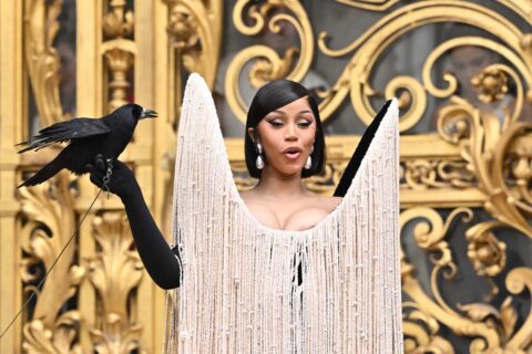 Cardi B Wore a Live Bird to Schiaparelli