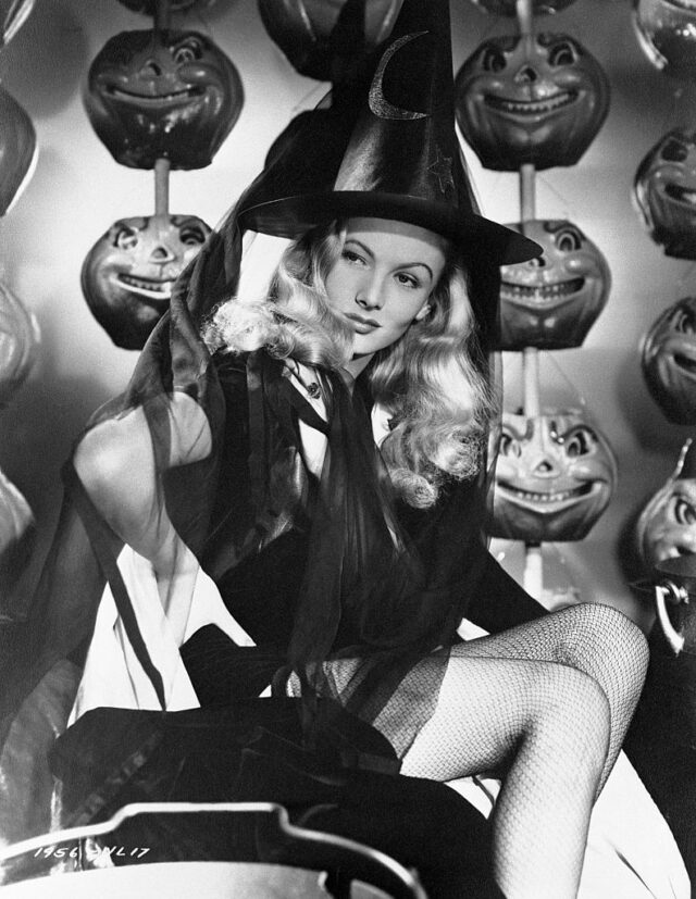 Veronica Lake Posing as Witch