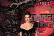 Millie Bobby Brown and David Harbour Posed Together at “Stranger Things”
