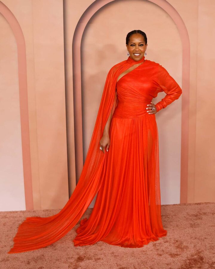 regina king orange dress Regina King - Franca Fund
