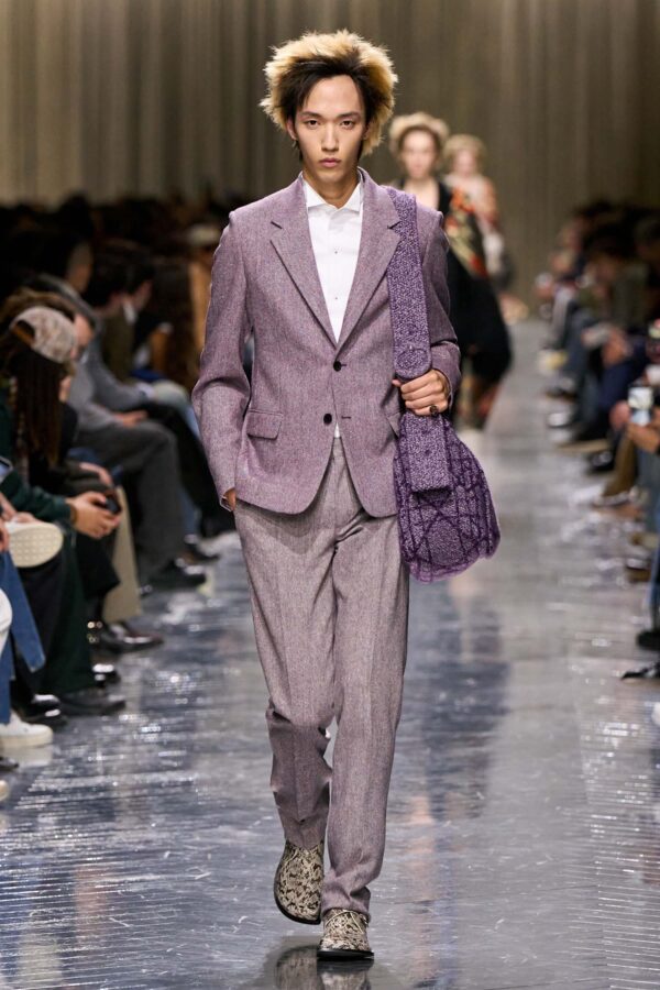 Dior Homme AW06 ストライプ　フリンジ　ストール CD Icon Striped Scarf Anthracite Gray Wool | DIOR